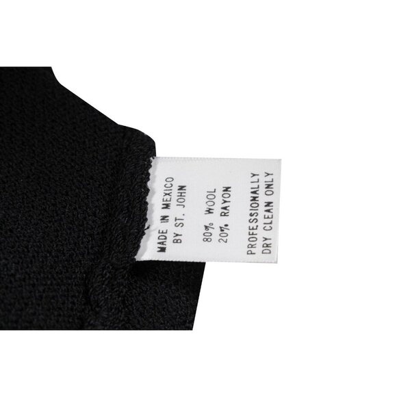 St. John Sport Womens Staple Vest Small Black Wool Rayon Sleeveless Button Neck - Picture 9 of 11